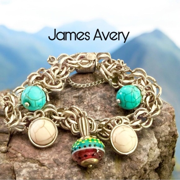 James Avery retired Saguaro finial charm on sterling silver charm bracelet